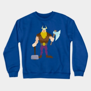 Cartoon viking man Crewneck Sweatshirt